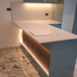 White Sparkly Quartz Worktop