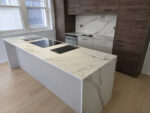 Arabescato brown quartz worktop