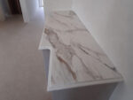 Arabescato brown quartz worktop