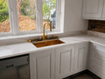 Arabescato brown quartz worktop