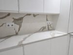Calacatta bronze quartz worktop