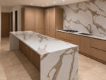 Calacatta bronze quartz worktop