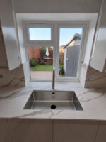Calacatta bronze quartz worktop
