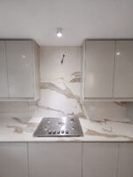 Calacatta bronze quartz worktop