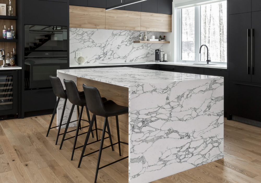 Calacatta Pearla quartz workop