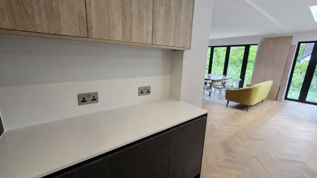 Okafor Family’s Super White Quartz Kitchen in Guildford