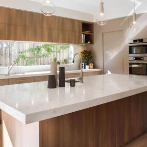Carrara white quartz worktop