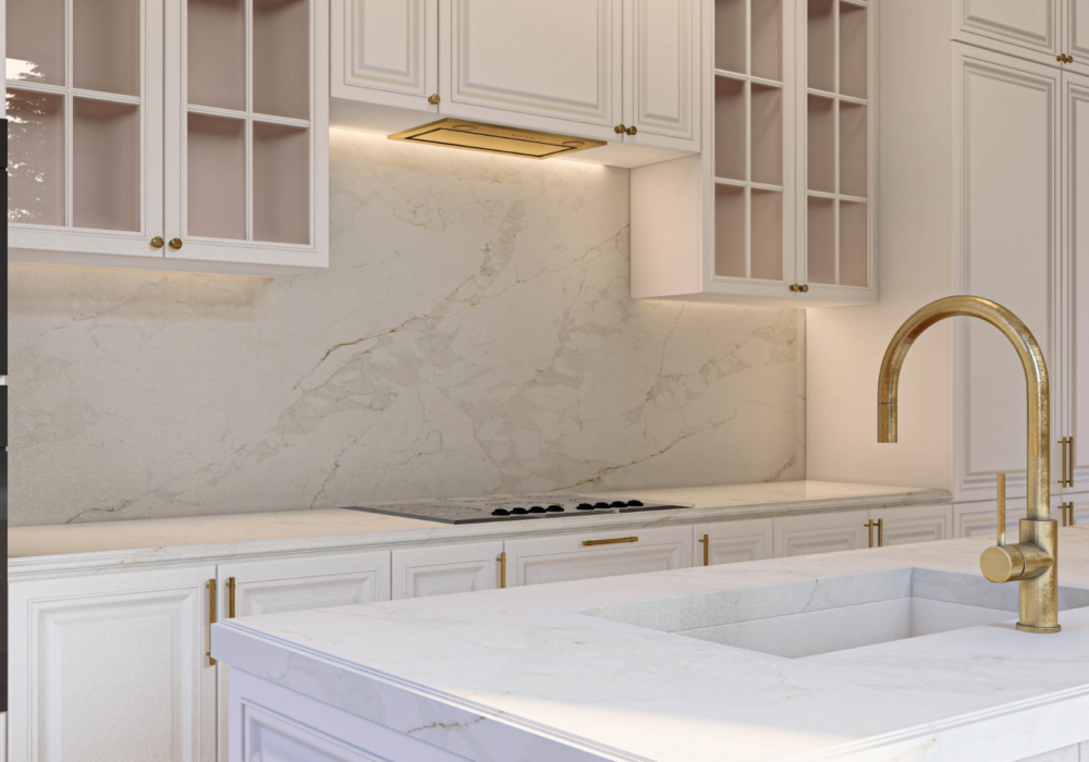 Arabescato Gold quartz worktop