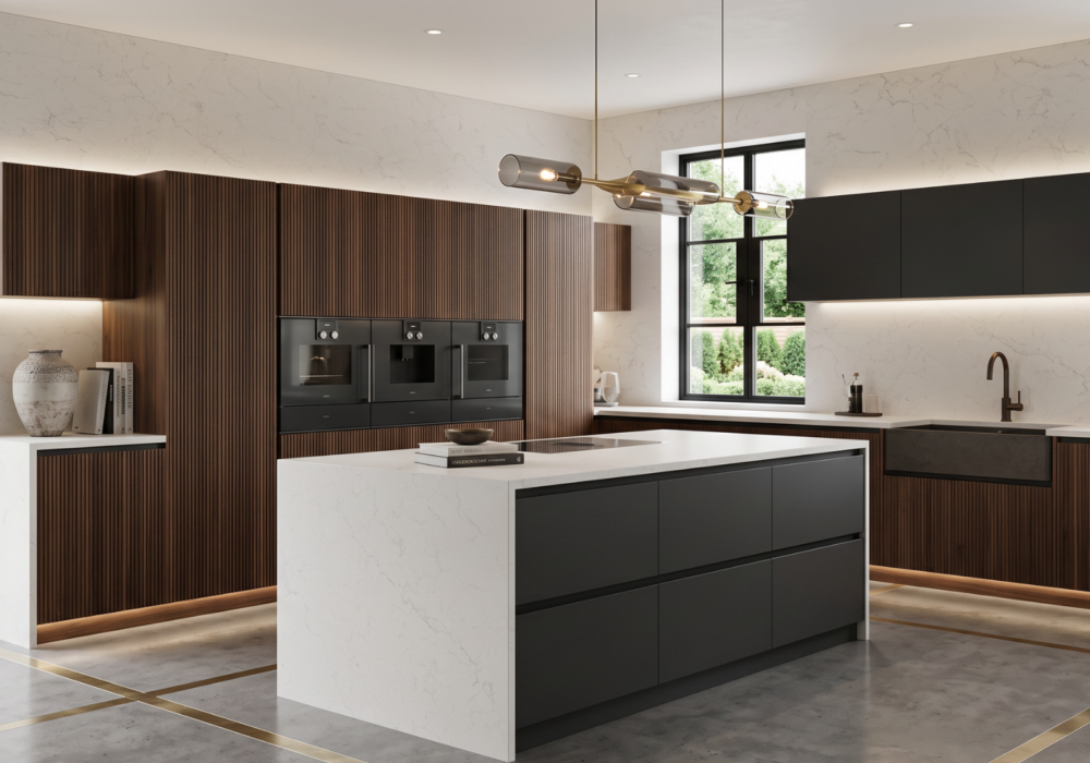 Arabescato Lite Grey quartz worktop