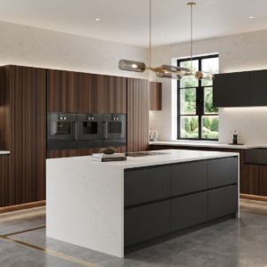 Arabescato Lite Grey quartz worktop