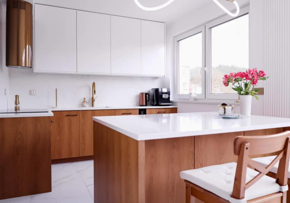 Arabescato Viola Quartz Worktop