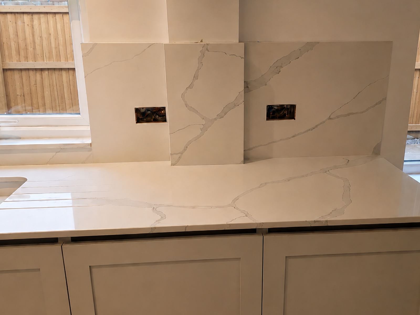 Calacatta Borghini quartz in Watford