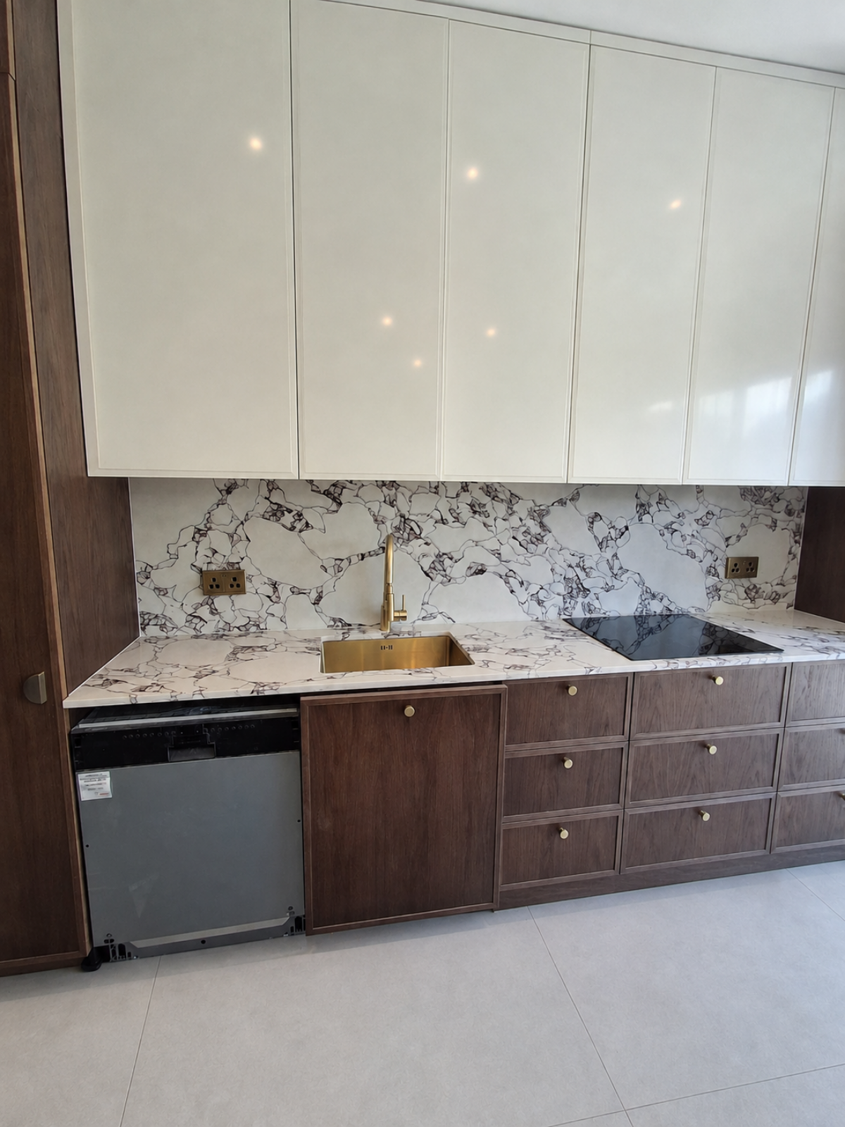 Calacatta Viola quartz worktops project in Southampton