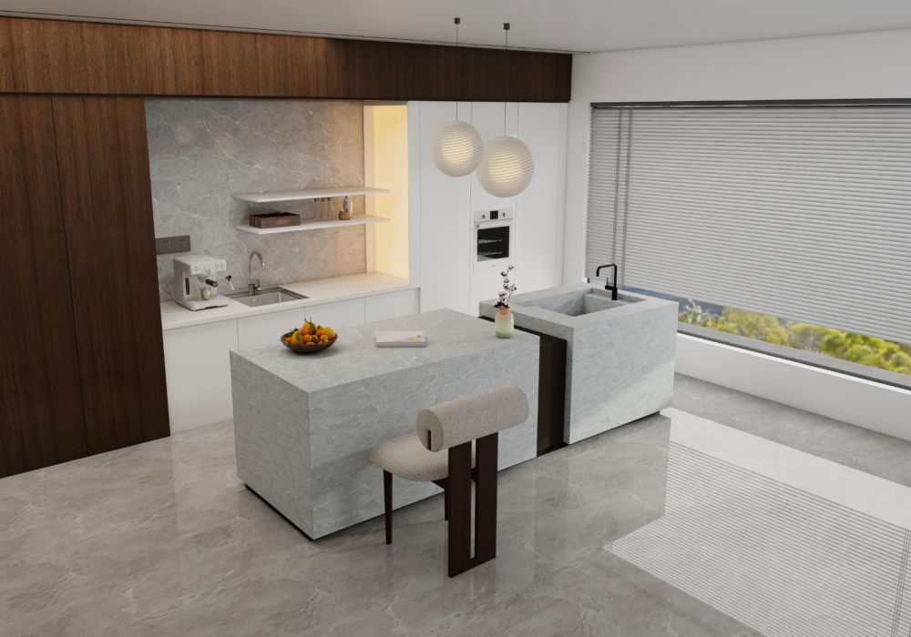 Grey Jade quartz worktop