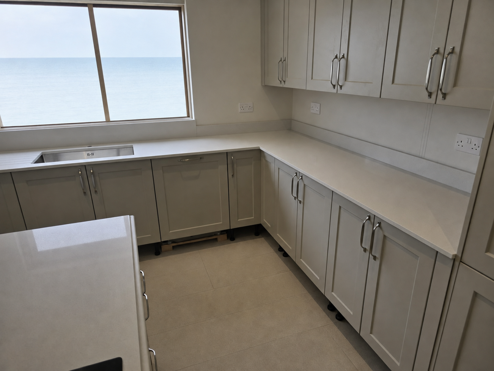 Ice Branco quartz worktop, Ealing, London