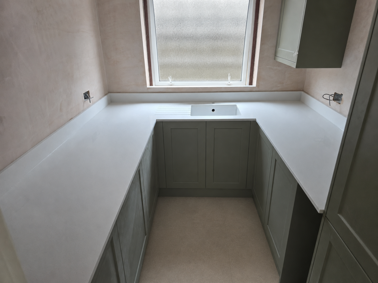 Ice Branco quartz worktop, Ealing, London