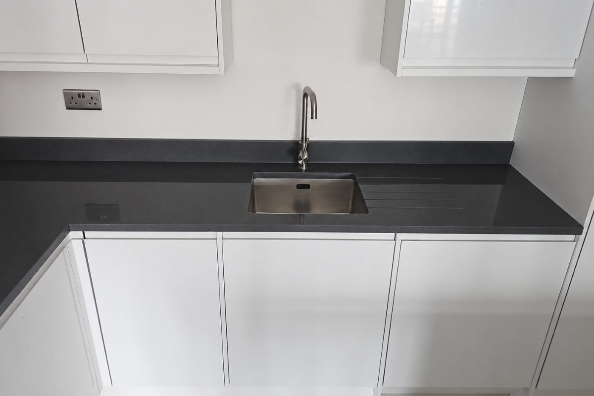 Royal grey quartz worktop project in London