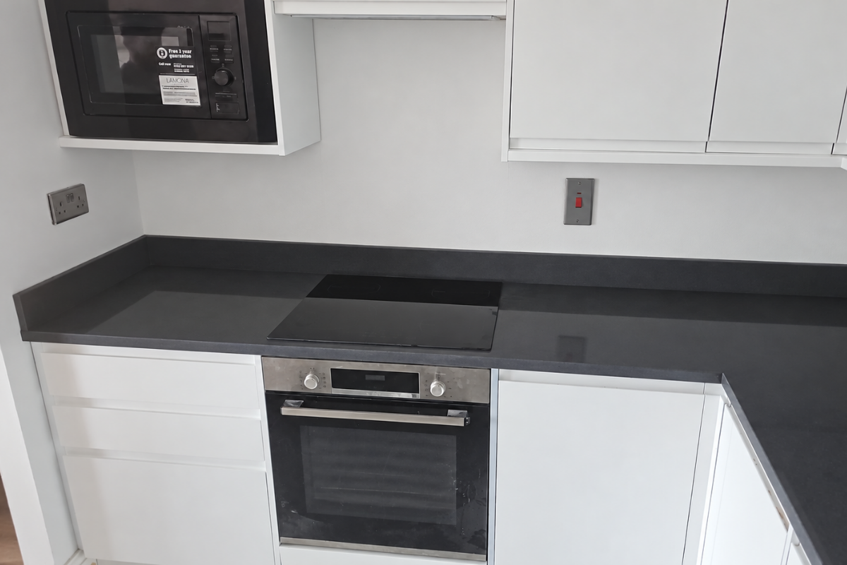 Royal grey quartz worktop project in London