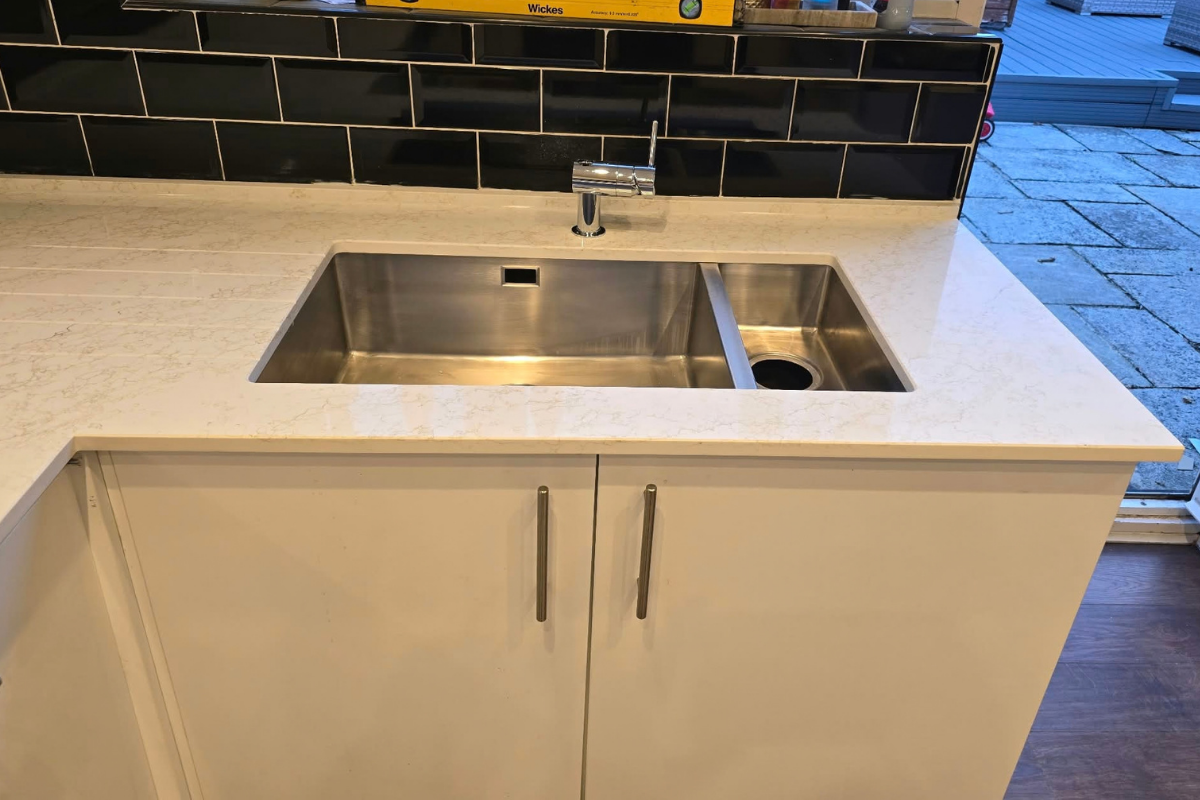 Spider Gold Quartz Worktop Project in Chelmsford