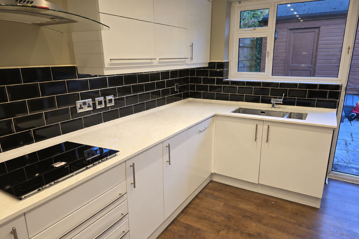 Spider Gold Quartz Worktop Project in Chelmsford