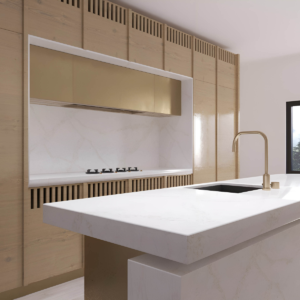 Statuario Gold quartz worktop