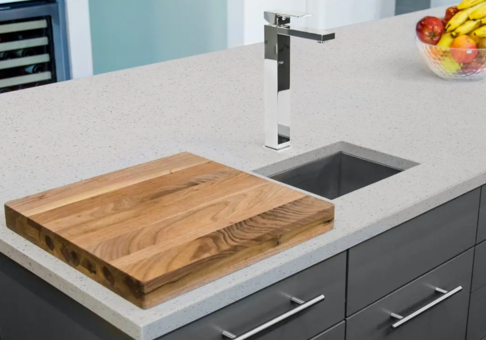 White Almond Quartz Worktop