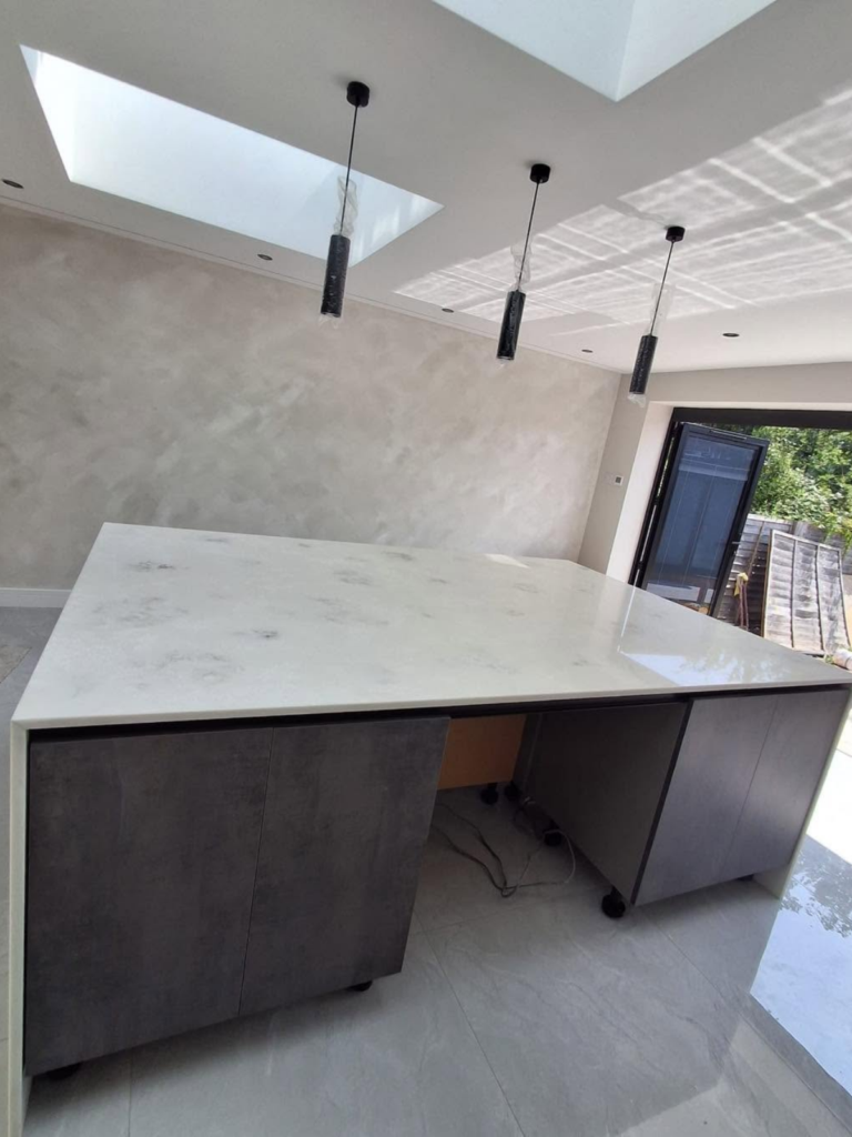 Winter Rock Quartz Worktop, Royal Borough, London Project