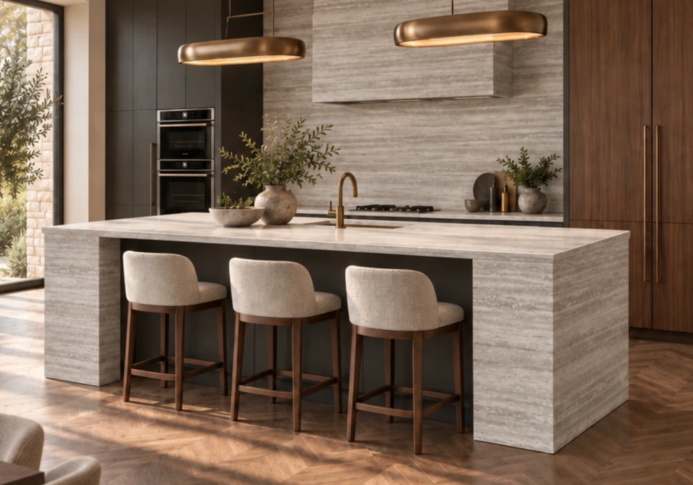 Travertini Porcelain Worktop